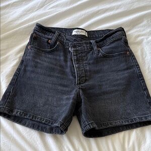 Abercrombie & Fitch asymmetrical Black Shorts